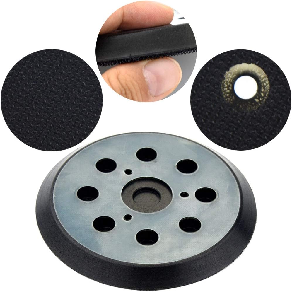 2 Pack 5 Inch 8 Hole Hook & Loop Replacement Sander Pad Compatible with DeWalt & Makita, Hook and loop Sander Pads for DW420/K, DW421/K, DW423/K, DW426/K, D26451, Makita BO5010/K, BO5030/K, BO5031/K