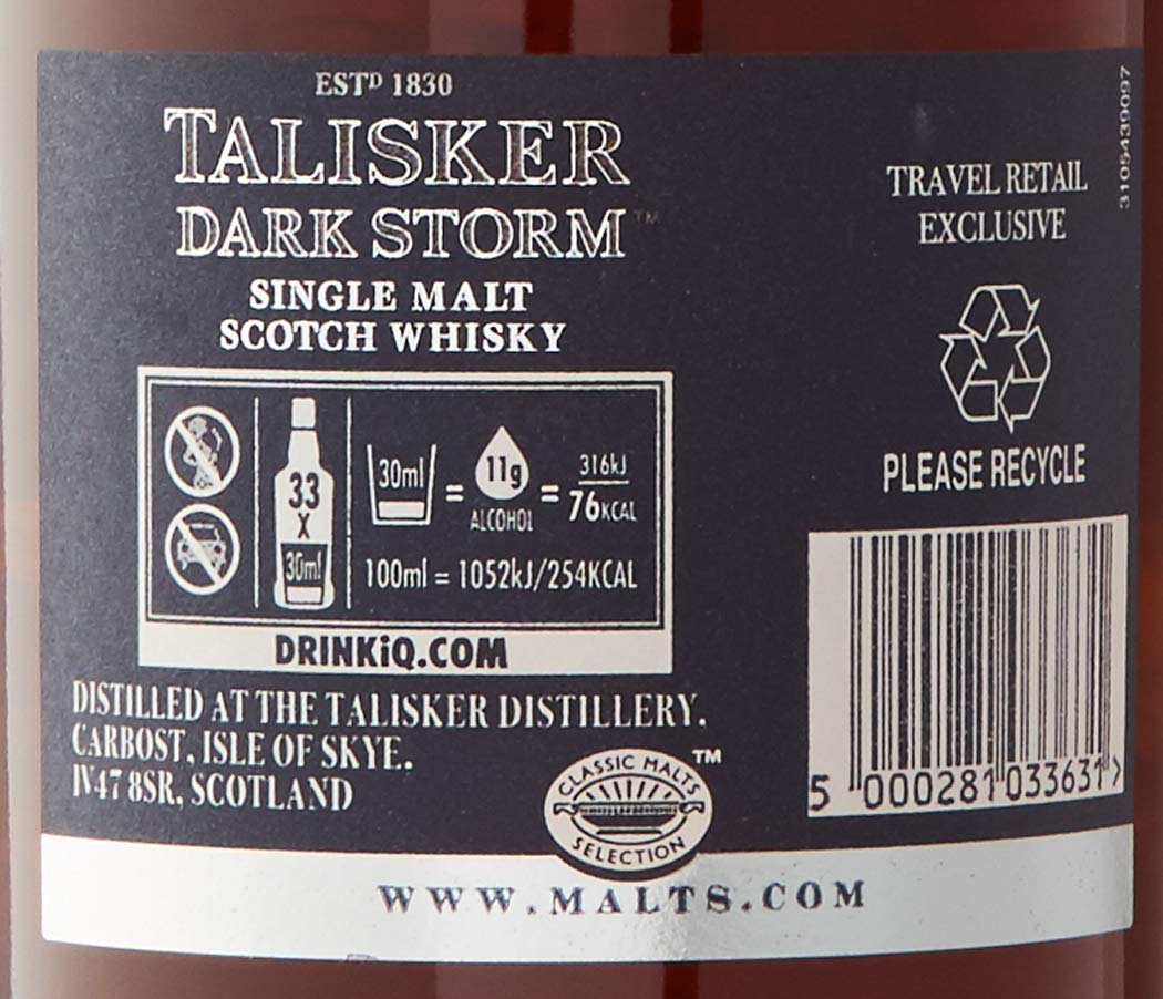 Talisker Dark Storm Single Malt Scotch Whisky 45,8% Vol. 1l in Giftbox