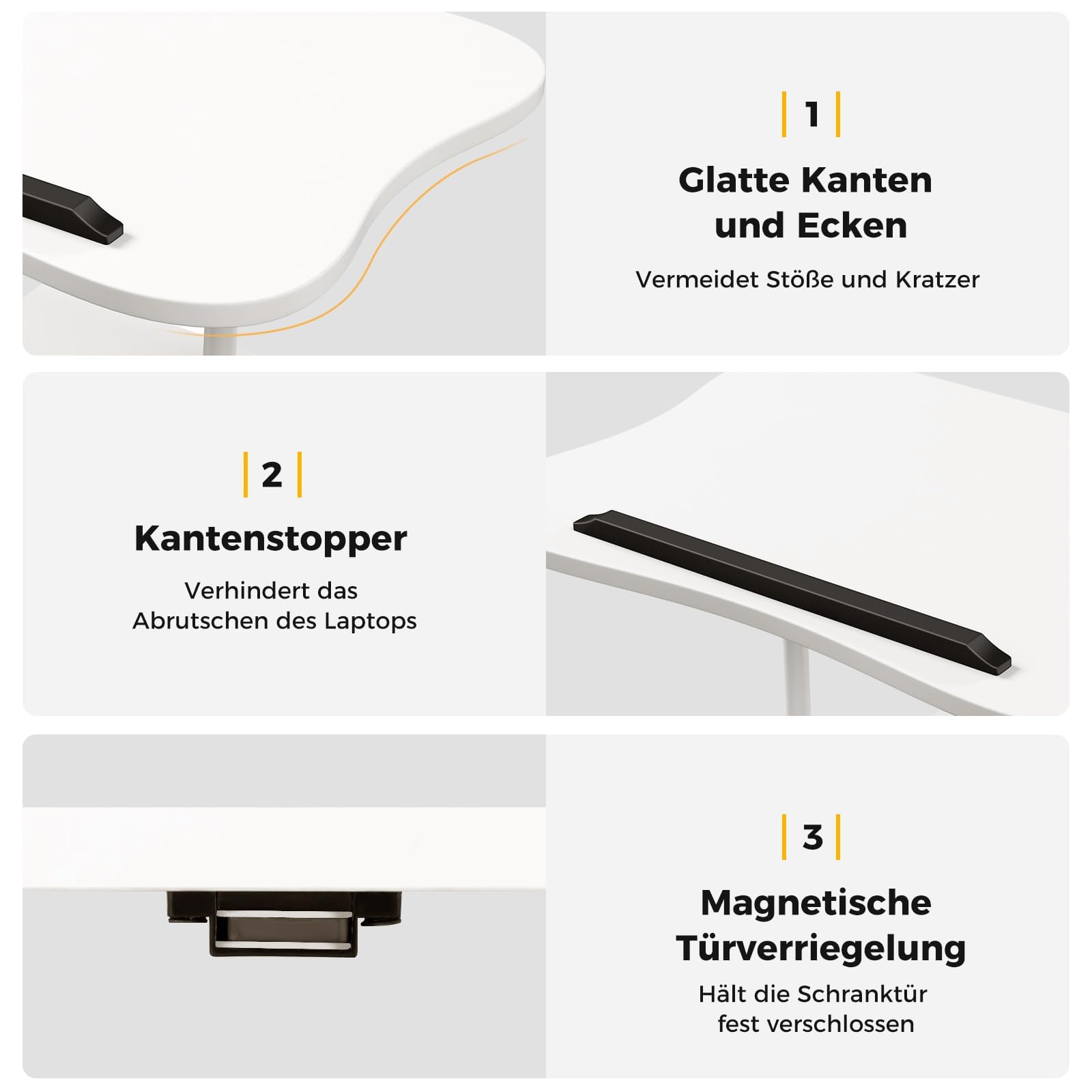 FANTASK Podium sur roulettes pour Ordinateur Portable - Pupitre Mobile réglable en Hauteur avec Plateau inclinable et Armoire pour Bureau à Domicile - Noir et Blanc