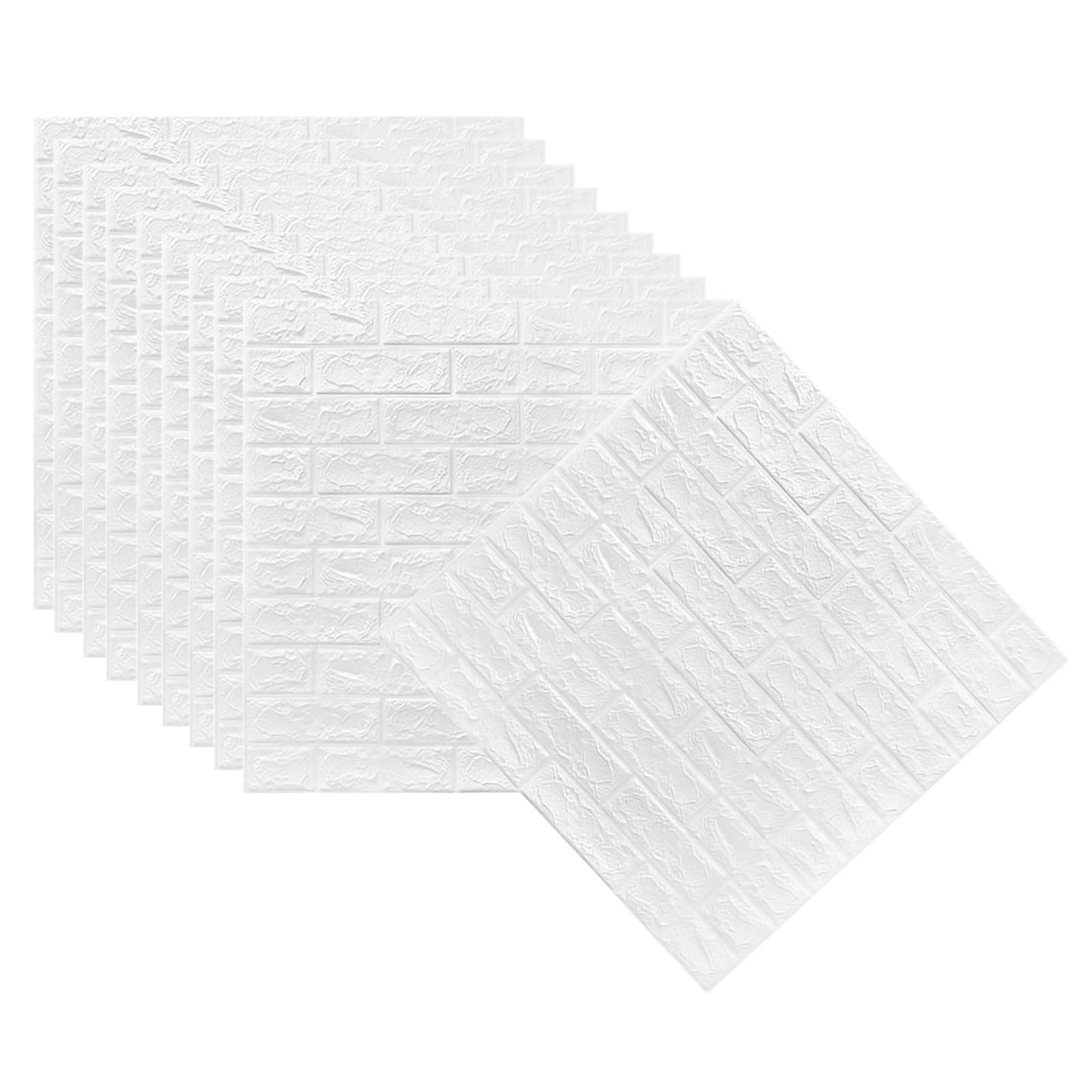 Papier peint autocollant à décoller effet 3D blanc pour sublimer le mur du salon