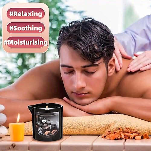 Miniatura 3 de MELONY Vela de aceite de masaje  Ideal para calmar, calmar y relajarse  con cera de soja natural  8.1 onzas (trufa de cacao)