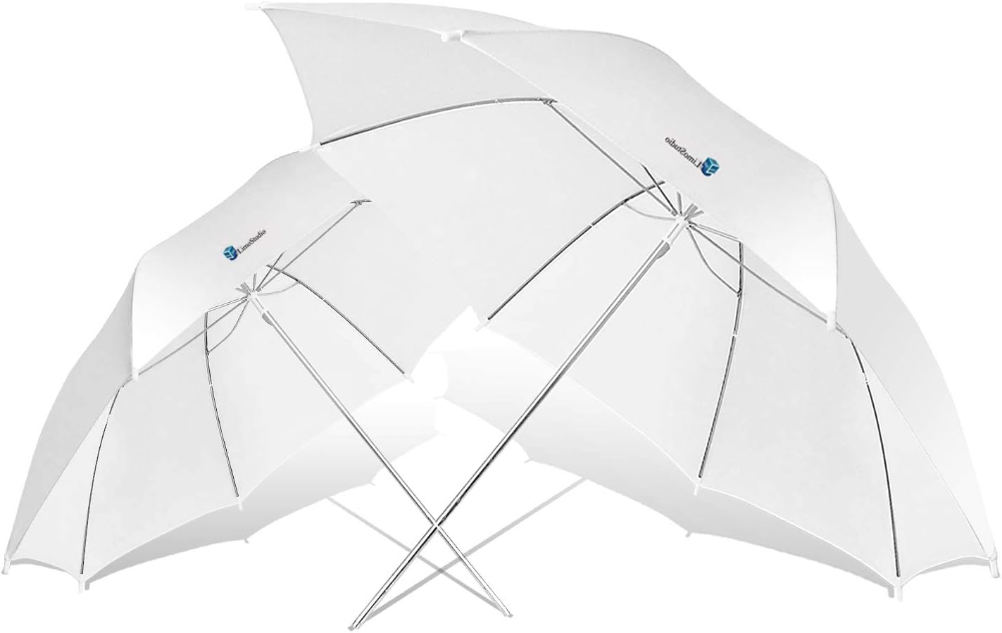 LimoStudio [2 Pack] 33 inch Diameter White Umbrella for Photography Video Studio, Lighting Reflector, Light Diffuser Control and Modifier for Delicate, Subtle Soft Light, AGG124-A