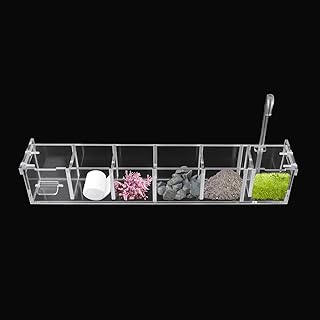GXFCHYL Transparent Fish Tank Filter Box, Hanging 6 Boxes Fish Tank Filter, Acrylic Filter Box for Aquarium Fish Bowl