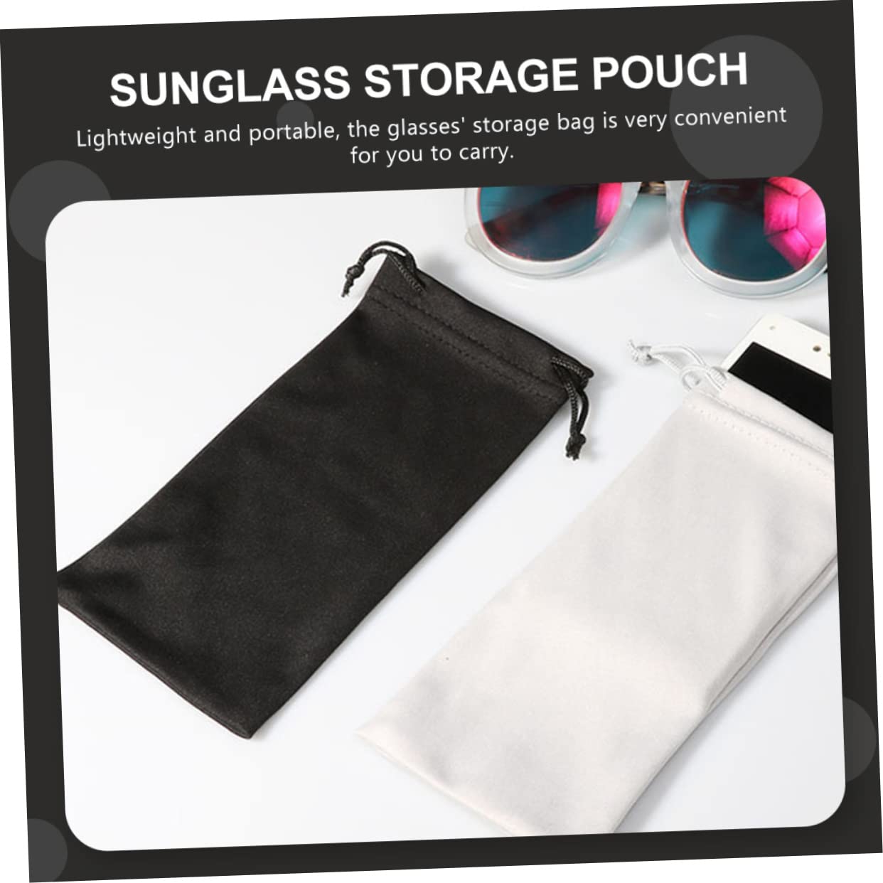 Yardwe 150 Pièces à Cordon pour Lunettes De Soleil Porte-Lunettes De Soleil Pochette à Neige à Skis Pochette à Cordon pour Lunettes Pochette pour De Ski Flanelle