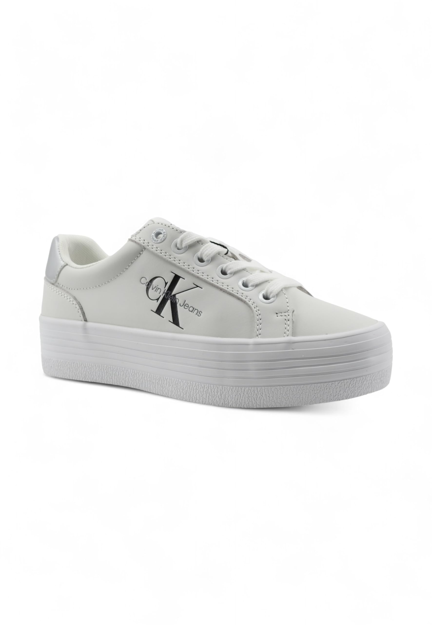 Calvin Klein Jeans Sneaker Vulcanizadas Mujer Flatform Lace Up Leather Calzado