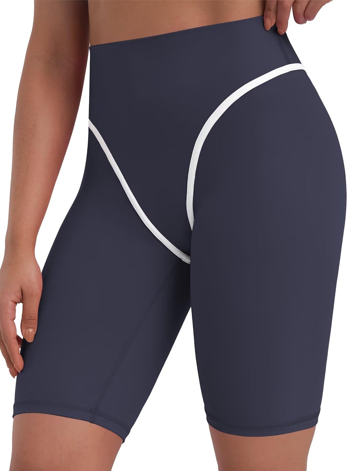 Sunzel 9" Long Biker Shorts for Women High Waist Tummy Control No Front Seam Squat Proof Spandex Bike Workout Yoga Gym Short