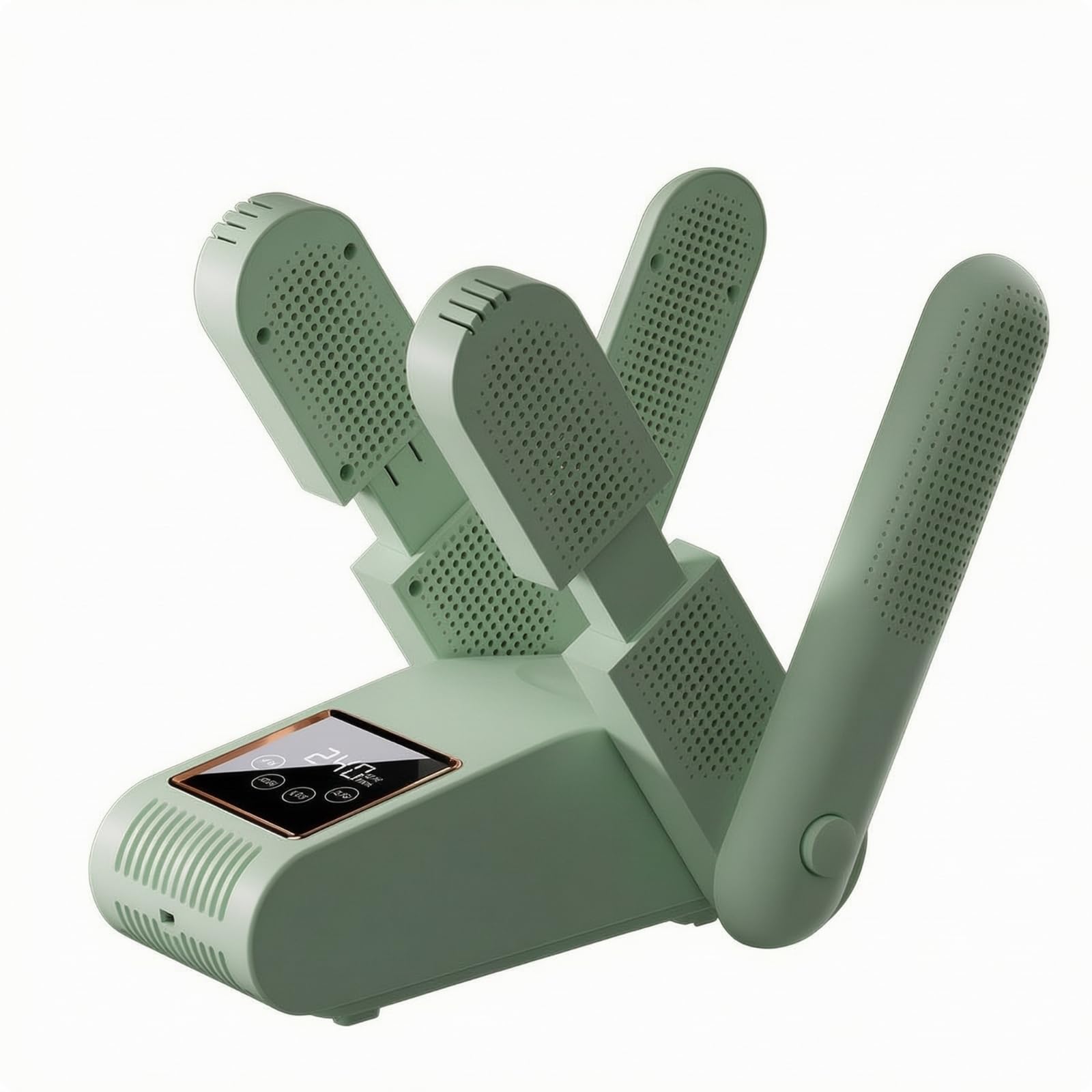 kowaku Asciuga Scarpe con Deodorizzazione Compatto Asciuga Scarpe con Display LED Deodorante Asciugascarpe Sterilizzazione per Casa, Verde