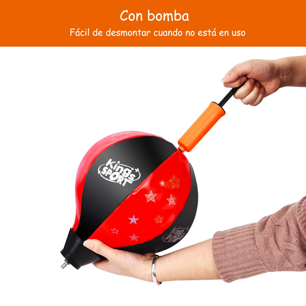 COSTWAY Saco de Boxeo para Niños Juego de Boxeo Altura Ajustable 81 – 123 cm con Guantes de Boxeo y Bomba Manual, Set de Boxeo para Niños y Jóvenes