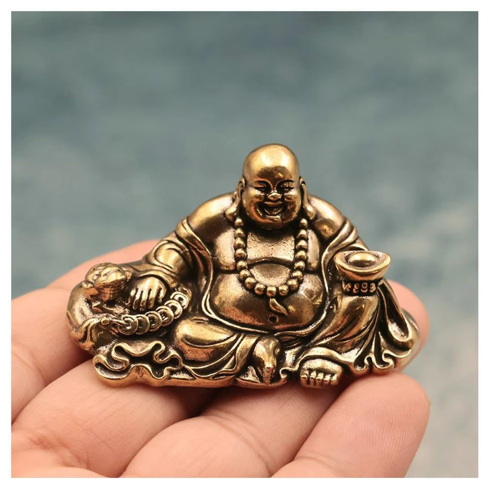 DYETEE Home Decor Figure, Maitreya Buddha Small Statue Feng Shui Ornament 1.57X0.75inch