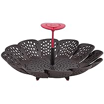 Lagostina Ingenio Smart Cestello Vapore con alette, Plastica, Nero e Rosso