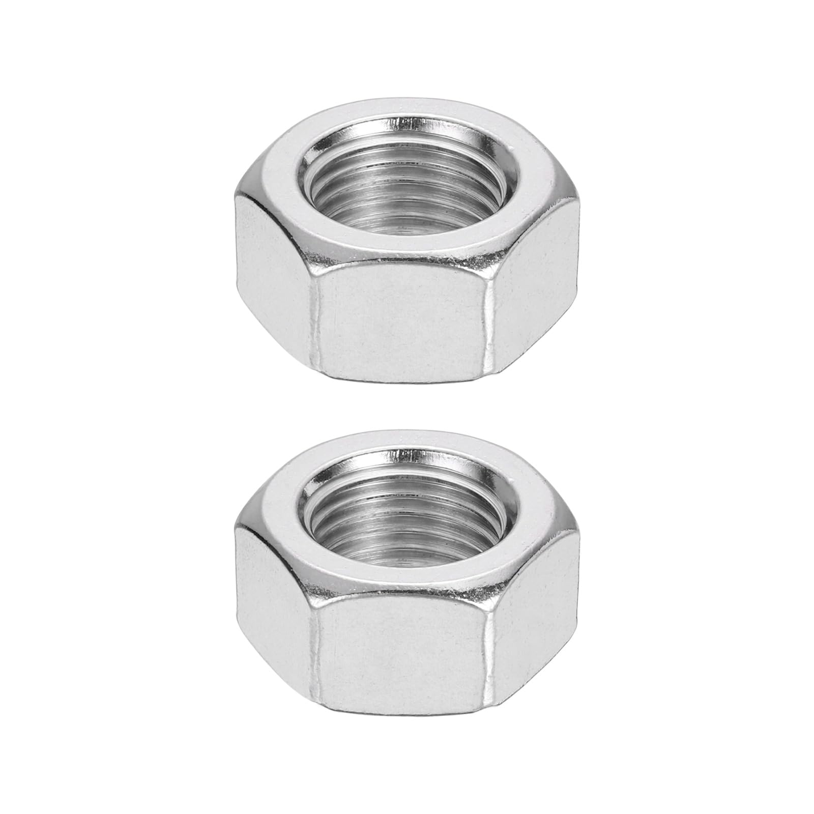 sourcing map M20x2mm Hex Nuts, 2Pcs 304 Stainless Steel Metric Fine Thread Hexagon Lock Nuts Fasteners for Machinery Automotive Industrial Use, 30mm / 1.18" Width 15mm / 0.59" Height