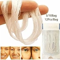 Vista 2 de 60 hilos de colágeno absorbibles para estiramiento facial, hilo de proteína facial instantáneo, elevación de hilo de proteína soluble