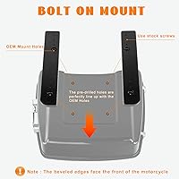 Vista 6 de Kit Extensor Reubicador de Equipaje de Maletero Ajustable de 1"-3" con Placa de Montaje Compatible con Harley Touring Electra Glides Road Glides