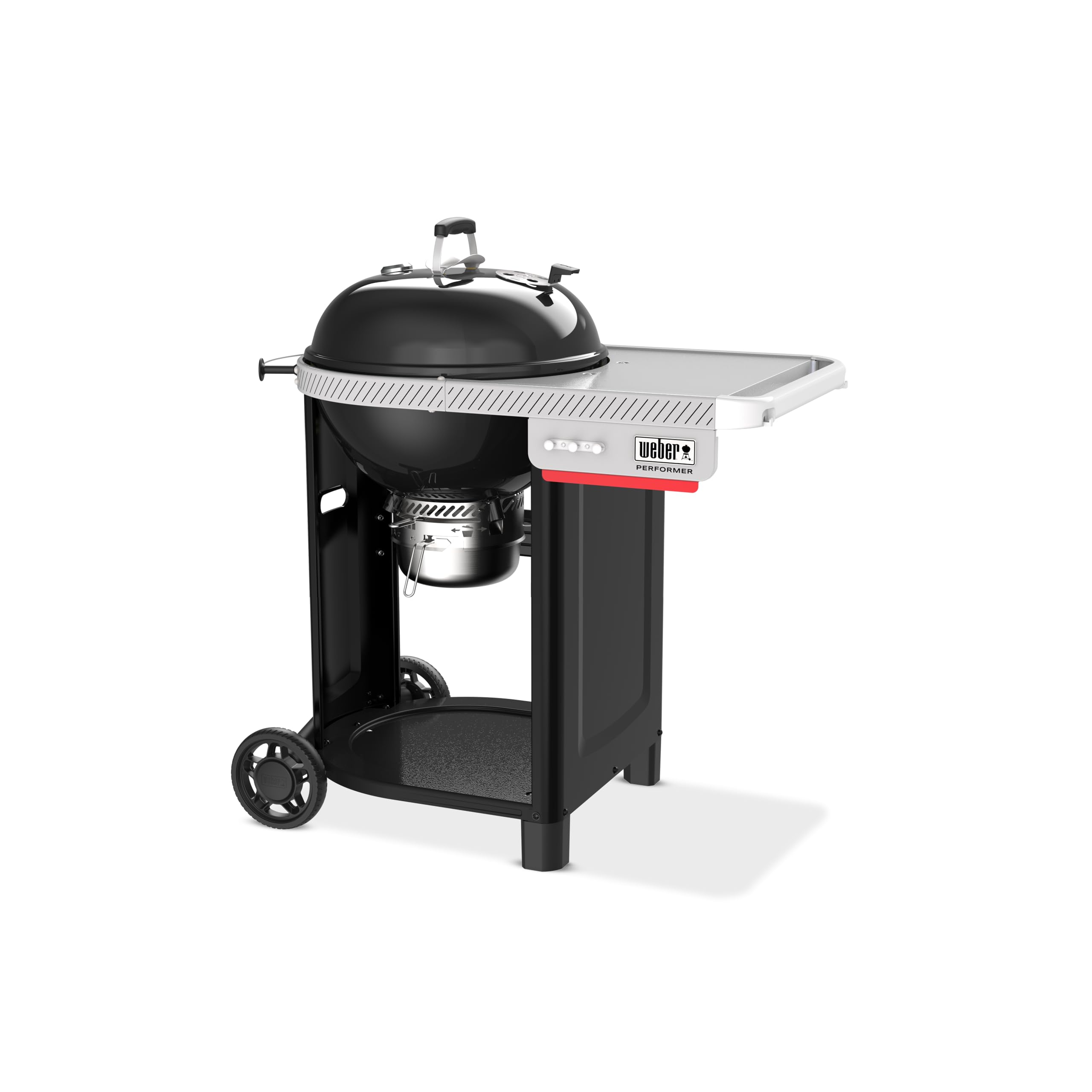 Weber Compact Kettle Charcoal Barbecue (2026 version), 57 cm Cooking Surface, Tripod Stand with Wheels, Heat‑Resistant, Rustproof Design, Chrome‑Plated Three‑Layer Grate, Black (1502061) — view 31