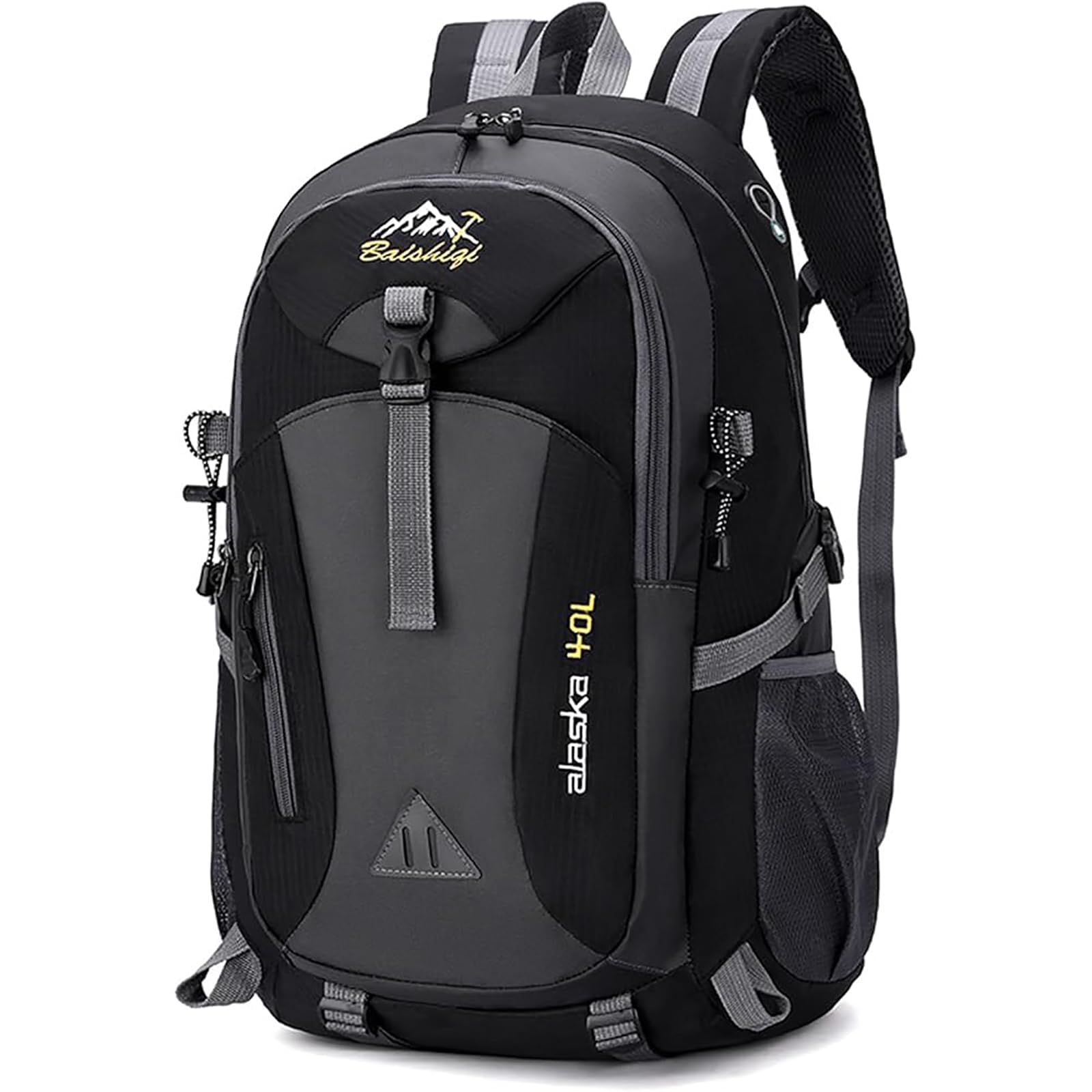 40L Herren Wanderrucksack Trekkingrucksack, 17,3 zoll Reiserucksack, Leichter Wasserdichter Wanderrucksack, Outdoorucksack, Reise Tagesrucksack, Spritzwasserfest, Camping Wandern Reisen,Atmungsaktivem
