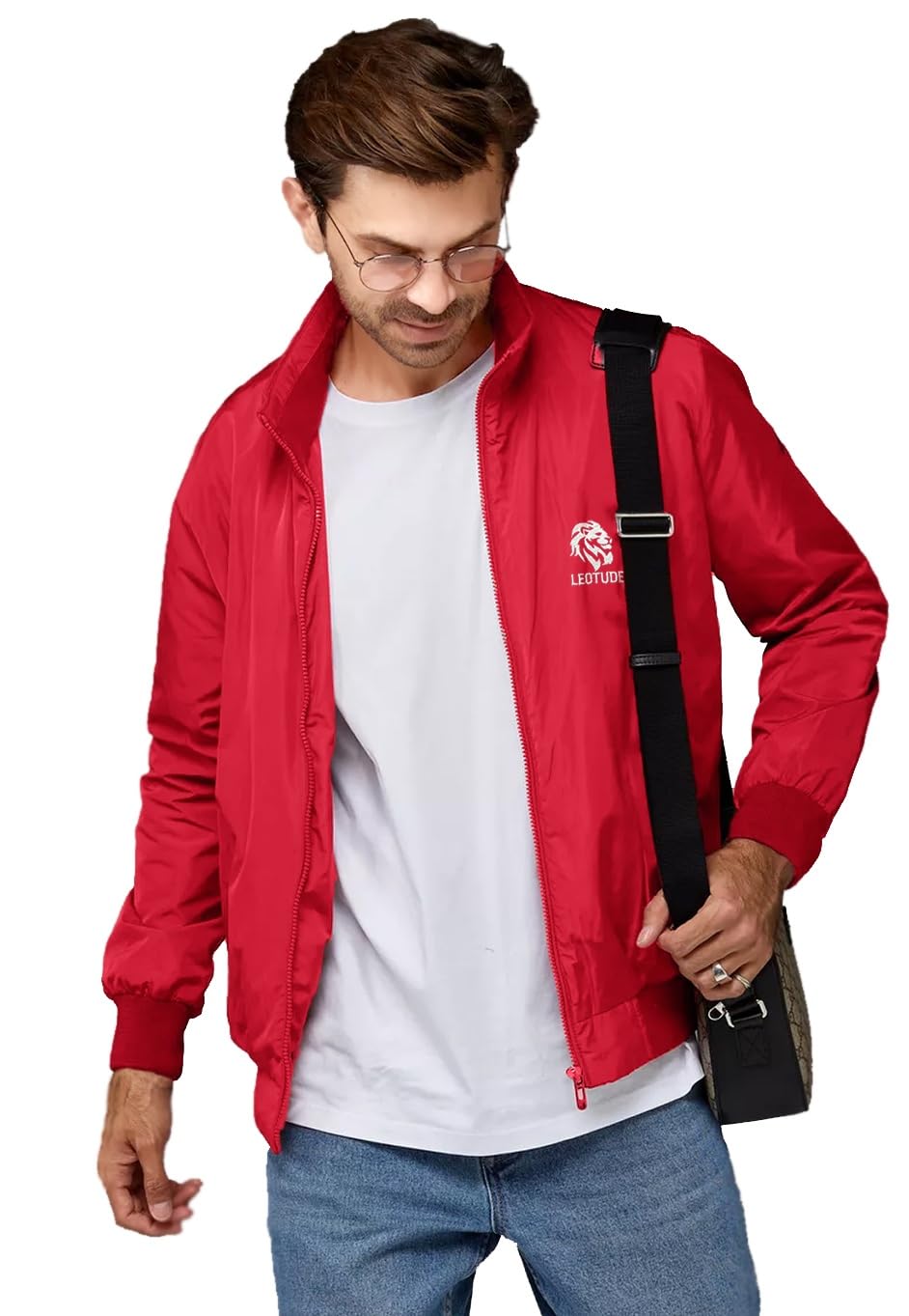 leotude Men's Polyester Full Length Solid Regular Fit Full Sleeve Windcheater | Jacket-picture-31