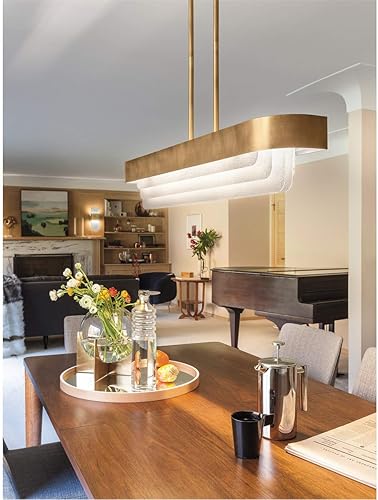 Miniatura 3 de Kichler Lighting Serene - Aplique de pared LED de 17 pulgadas con difusor de mica Vitro blanco texturizado en latón natural