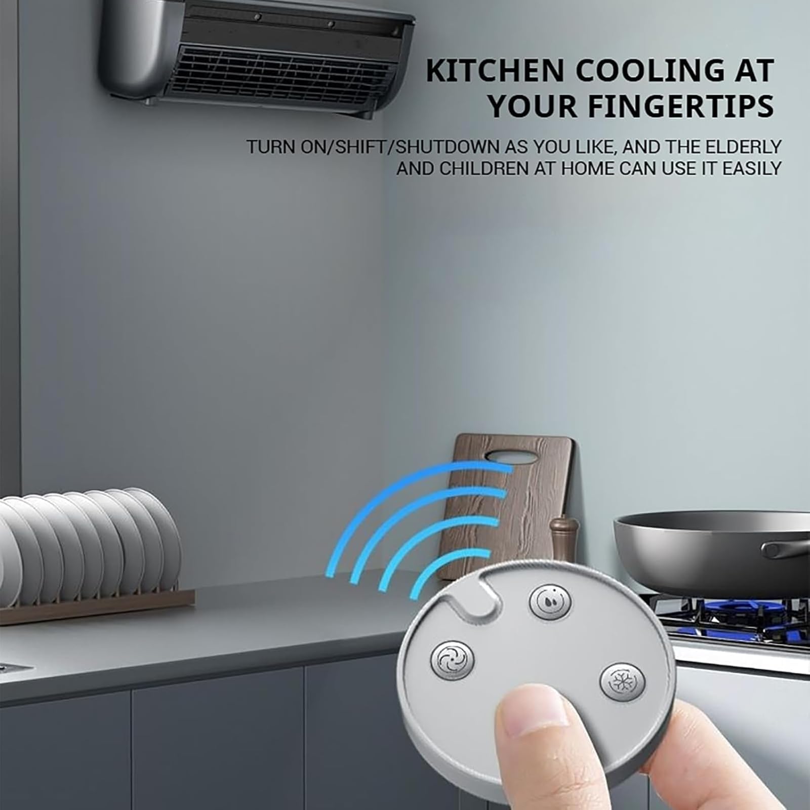 Ventilador de pared con nebulización recargable, ventilador de mesa portátil con batería de 6000 mAh con control remoto, 3 velocidades de viento, rejilla lavable desmontable para cocina, campin white