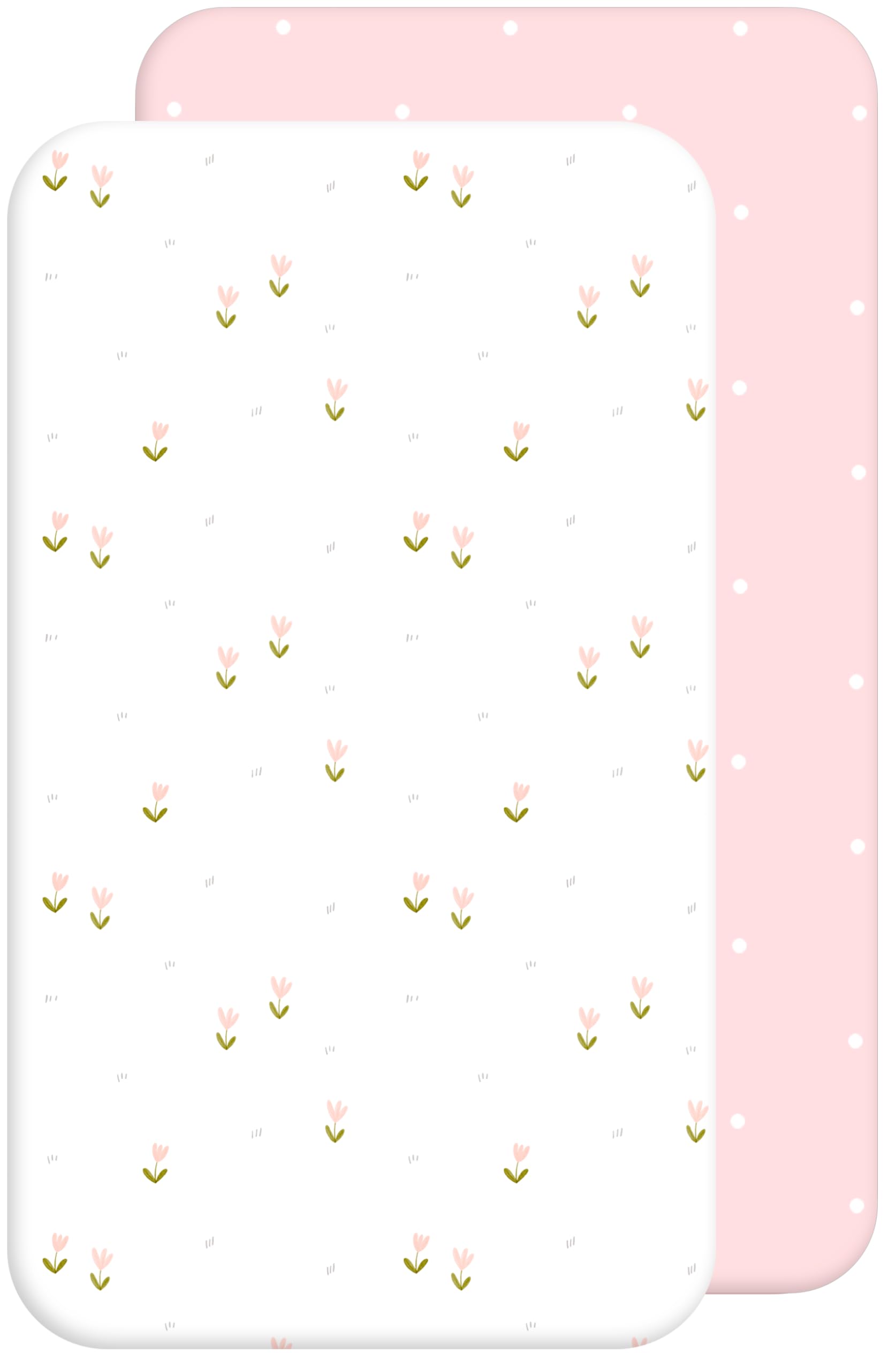 Draps Housses 80x160 cm - 100% Coton Compatible Lit Cabane - Doux et Respirants, sans Produits Chimiques (Fleurs, 80 x 160 cm)