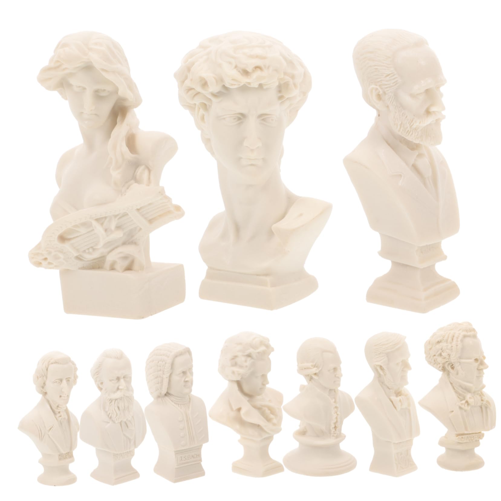 Artibetter Pequeña Estatua De Yeso Dibujo Cifra Busto Estatua Decoración del Hogar Figura Escultura Adorno del Hogar Bloque De Figuras De Aprendizaje 10 Piezas*4
