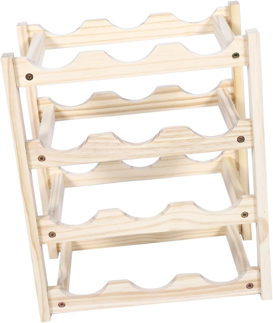 Solid Wood Wine Bottle Rack Capacity Skid-Resistant Design for Home Hotel
