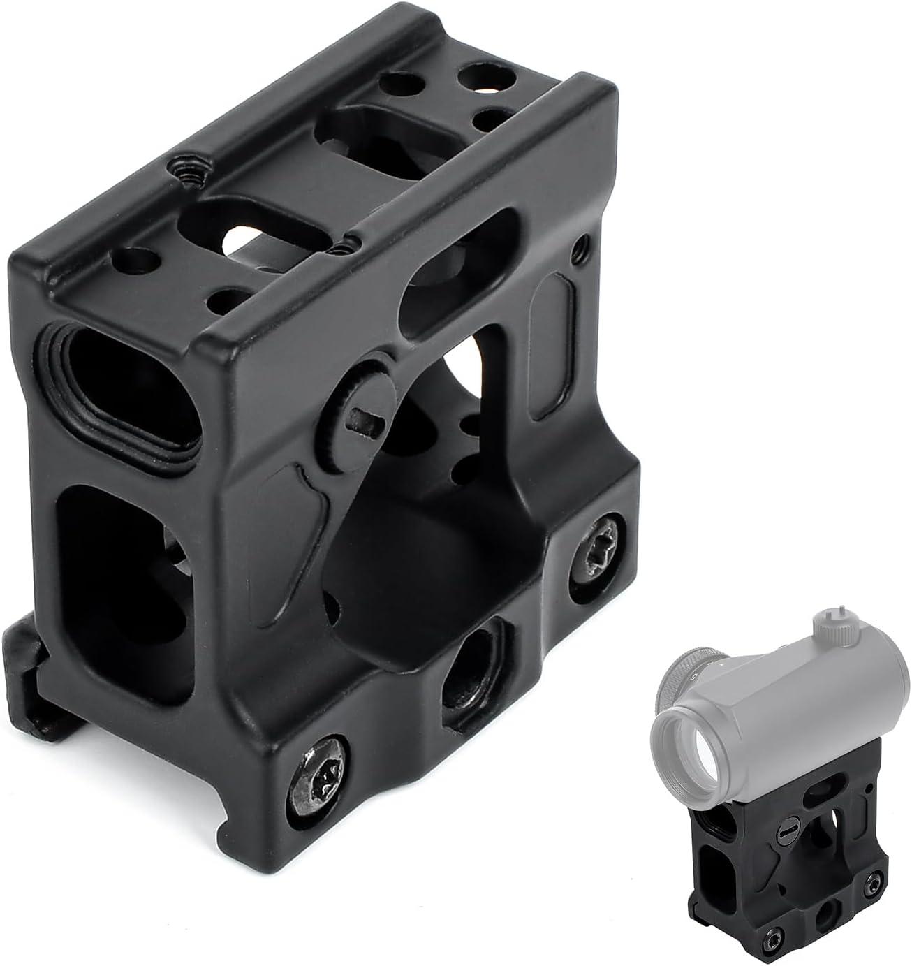 Red Dot Riser Mount Picatinny Riser Mount 2″ Height for T1 T2 H1 H2 Optic Sight Scope Riser Mount