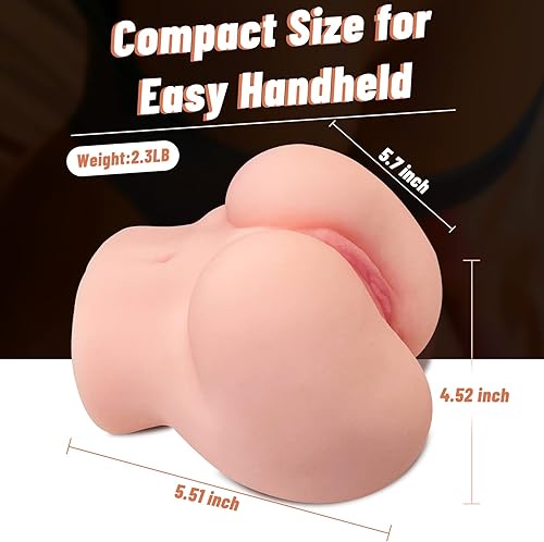 Miniatura 2 de Coño de bolsillo de 2.3 libras para hombres, masturbador masculino de silicona, muñeca sexual, torso realista, juguete sexual para adultos para