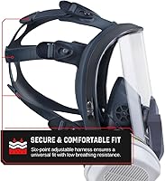 Vista 13 de Parcil Distribution Full Face Respirator Mask with Filters – Durable Full Face Respirator Mask, Bayonet Filter Compatible