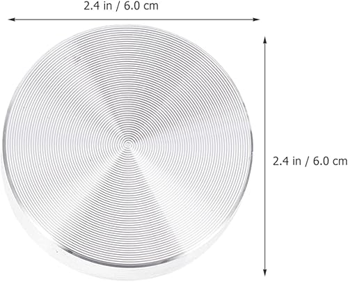 Miniatura 3 de Angoily 4 unidades de adaptador de mesa de vidrio redondo de aluminio, rosca M8 gruesa de aluminio círculo adaptador de vidrio para mesas de té de