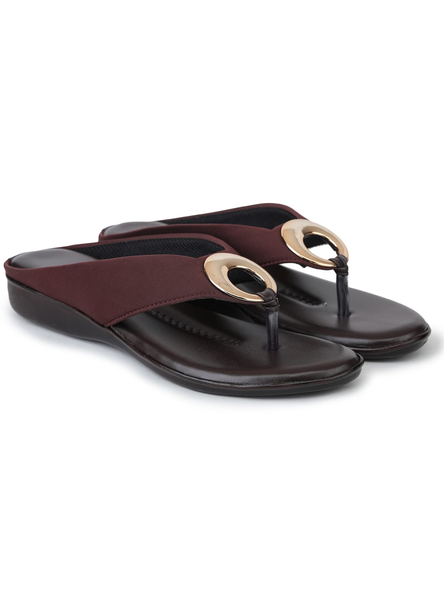 BOOTCO Flat Sandal Women : Chic Comfort - Cozy and Stylish Girls Slippers for Daily Bliss (Brown 9 UK/IND) (B091SQGJWX) Amazon Price History, Amazon Price Tracker