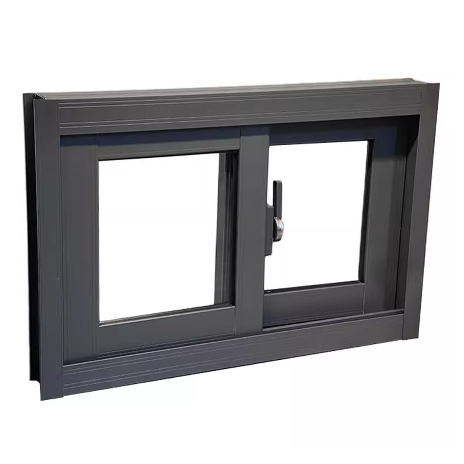 Fenêtre en aluminium avec serrure bidirectionnelle sécurisée 80cm