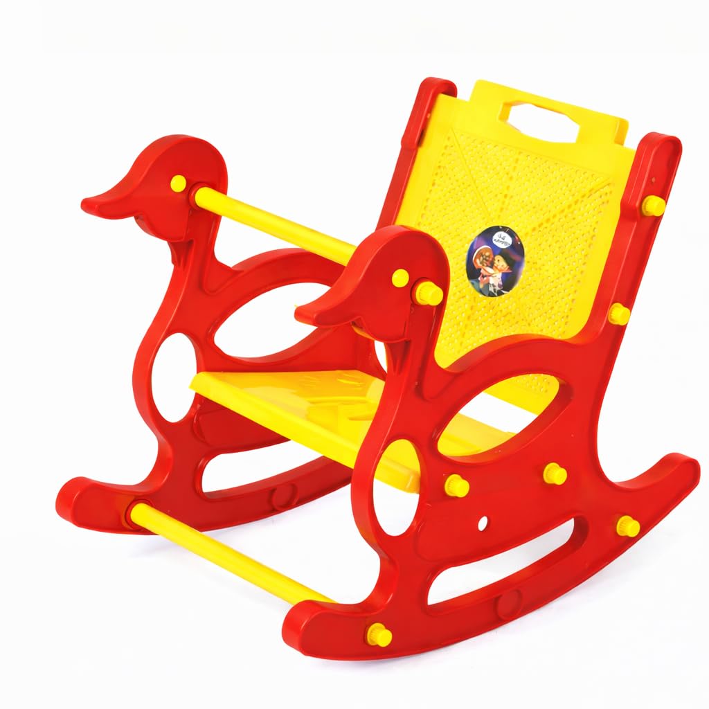 Kids Plastic Baby Rocker Chair with Duck Design | Sturdy Indoor Rocking Toy with Handle & Backrest | Safe & Durable Toddler Rocker for Boys & Girls (Duck Small, Red/Yellow)-image-28