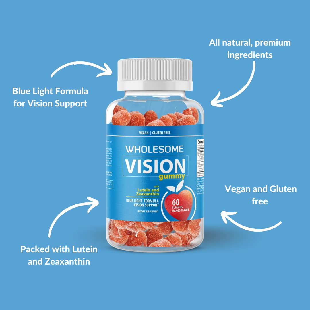 Buy 100 Natural Vision Gummies with Lutein and Zeaxanthin Low Sugar