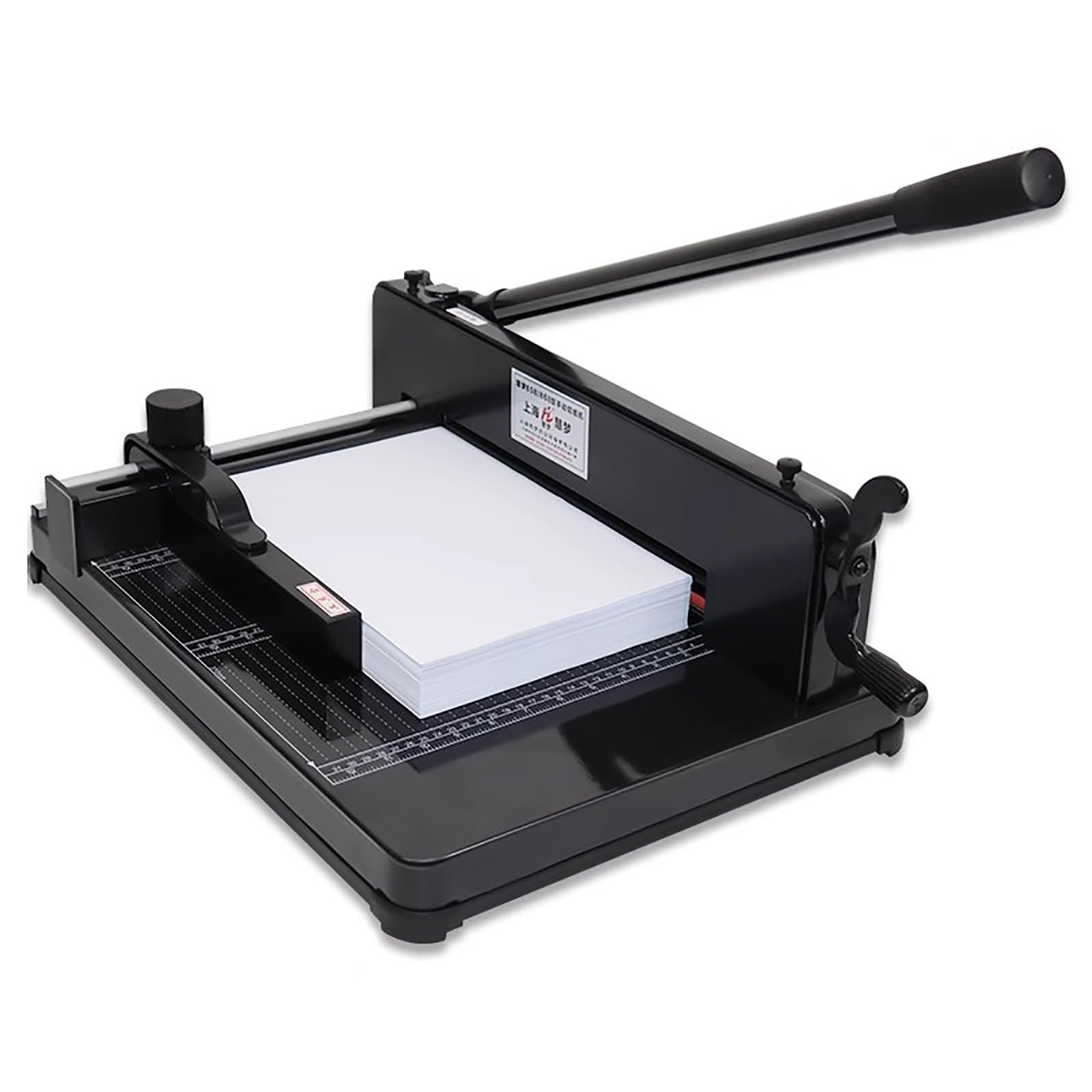 Przecinarka do papieru dla biura i rzemiosła, prze Ręczna gilotyna do papieru, wymienne ostrze HSS, blokada bezpieczeństwa, format A3, A4, 2 kolory(Black,A4)