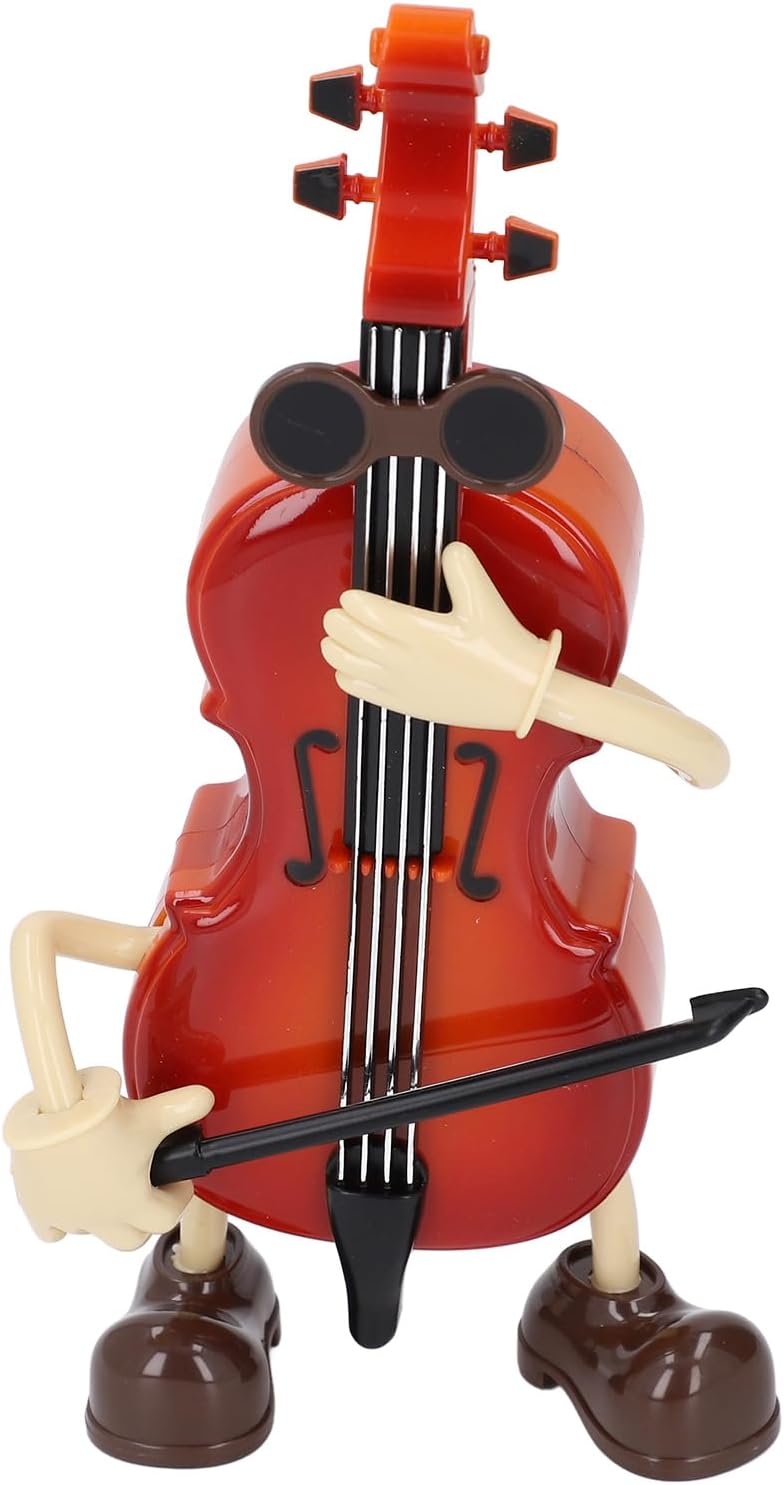 Buachois Music Box Ornament Classical Mini Cello Decor Clockwork Driving