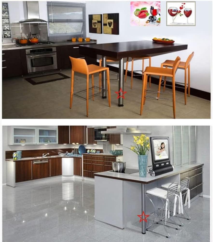 ステンレススチール 調節可能なテーブル脚 朝食バー ワークトップ 丸パイプ 耐荷重150kg (H:65cm)