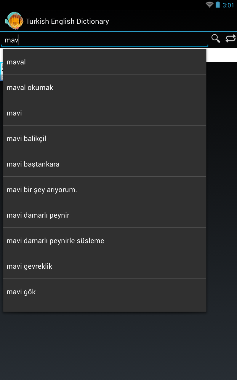 English Turkish Dictionary App on Amazon Appstore