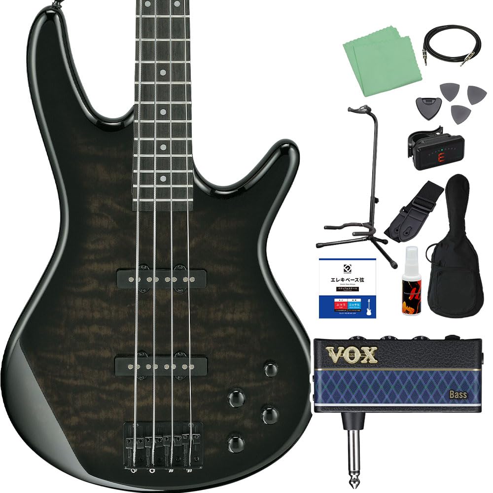 Amazon | Gio Ibanez GSR280QA ベース 初心者12点セット 【ヘッドホン