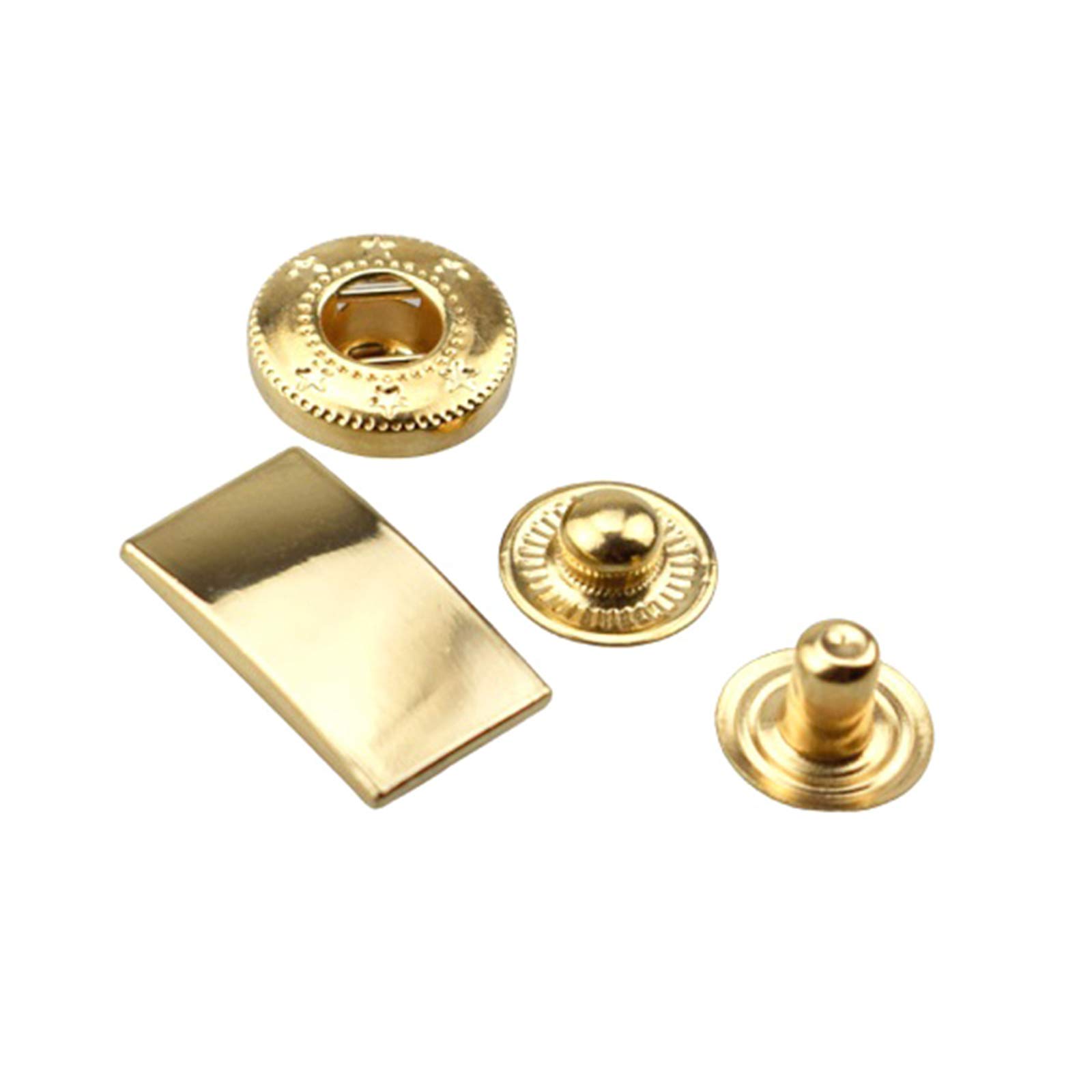 Broches de botón a presión SujetadorSuministros de costura, broches for coser, 10/30 juegos Bolsas de costura de metal Abrigo de ropa Chaqueta Accesorios de costura de cuero, 30 juegos (Color : Onecol