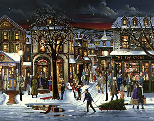 Downtown Christmas Advent Calendar (Countdown to Christmas) by Vermont Christmas Company with 'Twas the Night Before Christmas' Poem