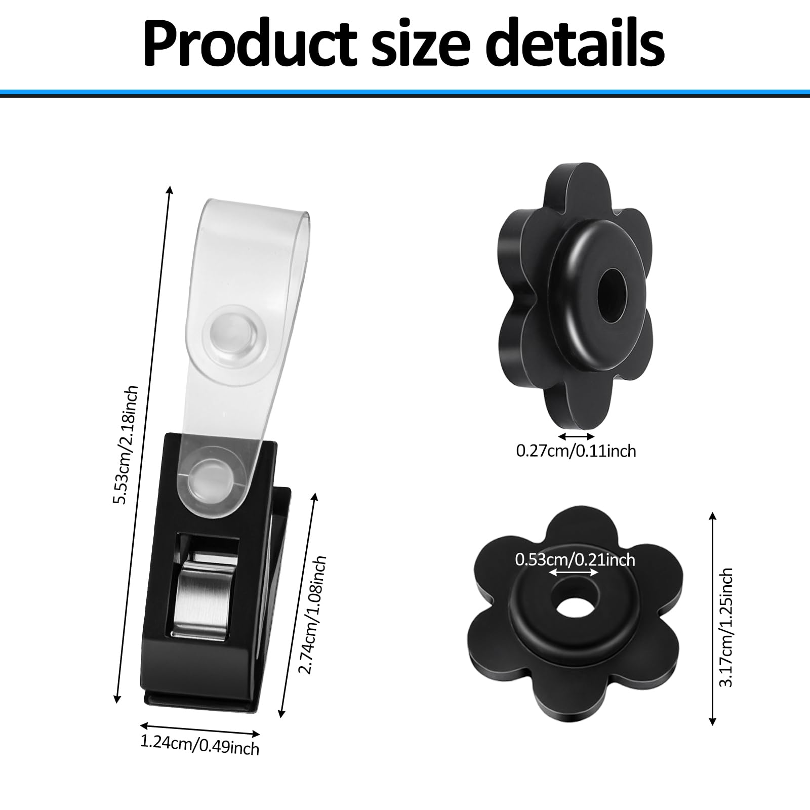 10 Stück Gummistopper Für Gartenflaggen – Schwarz, 117x19 Mm, Anti-Wind-Clips – Haltbar & Wetterfest