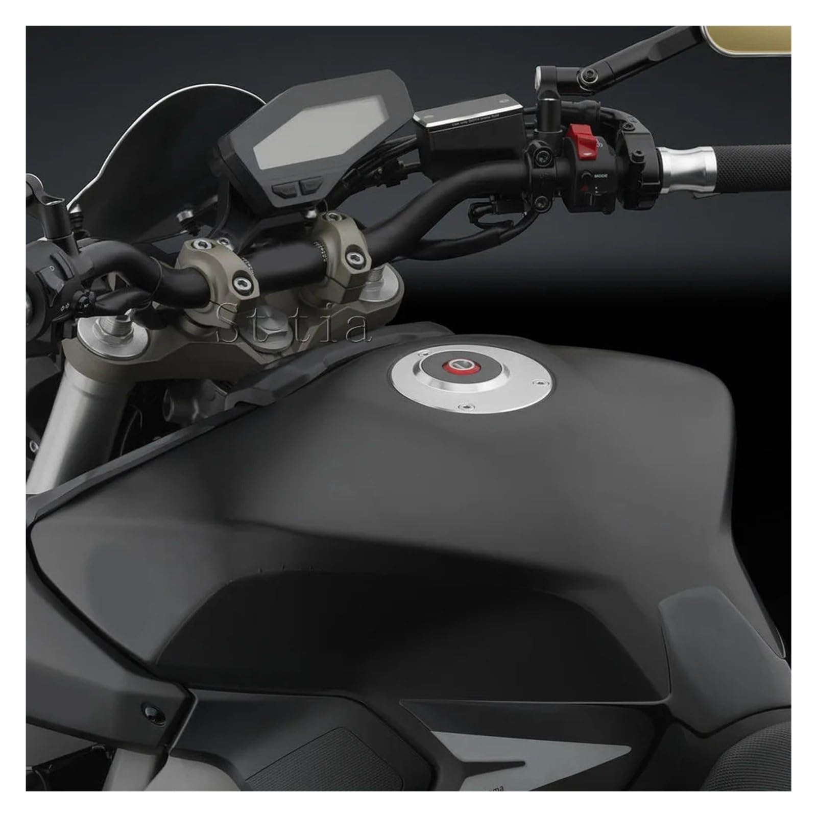Nowy MT-09 czapka motocyklowa korki wlewu paliwa gazowego pokrywa pasuje do Yamaha MT 09 TRACER 2013-2017 MT09 korek wlewu paliwa Śruba(Black-Red)
