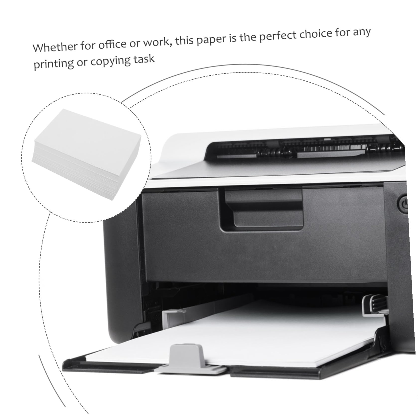 Sosoport 500 Blatt Dickes Blanko Druckerpapier 70g/m² Multifunktionales Kopierpapier Din 240x140mm für Büro Basteln und Laserdrucker