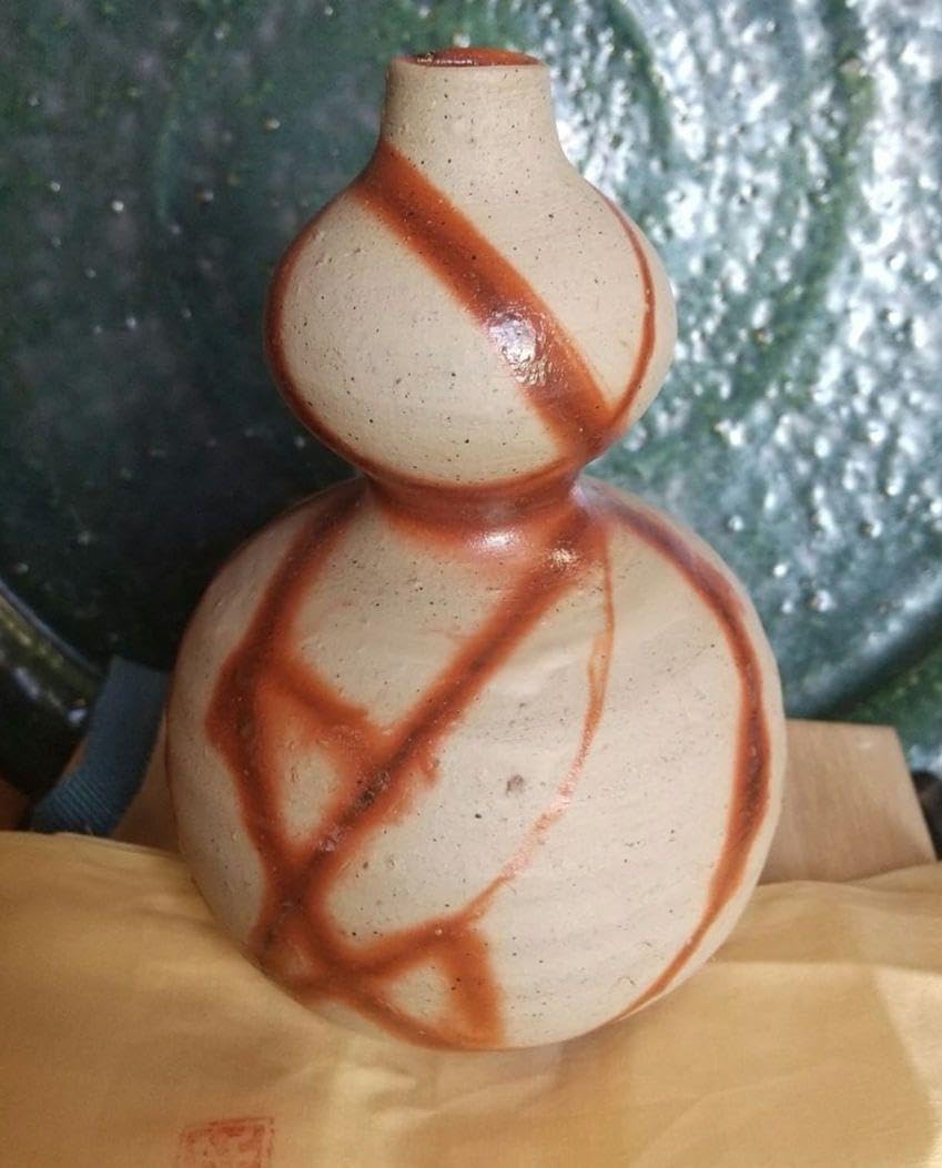 備前焼緋襷瓢徳利 山本出備前焼】緋襷瓢徳利 山本出