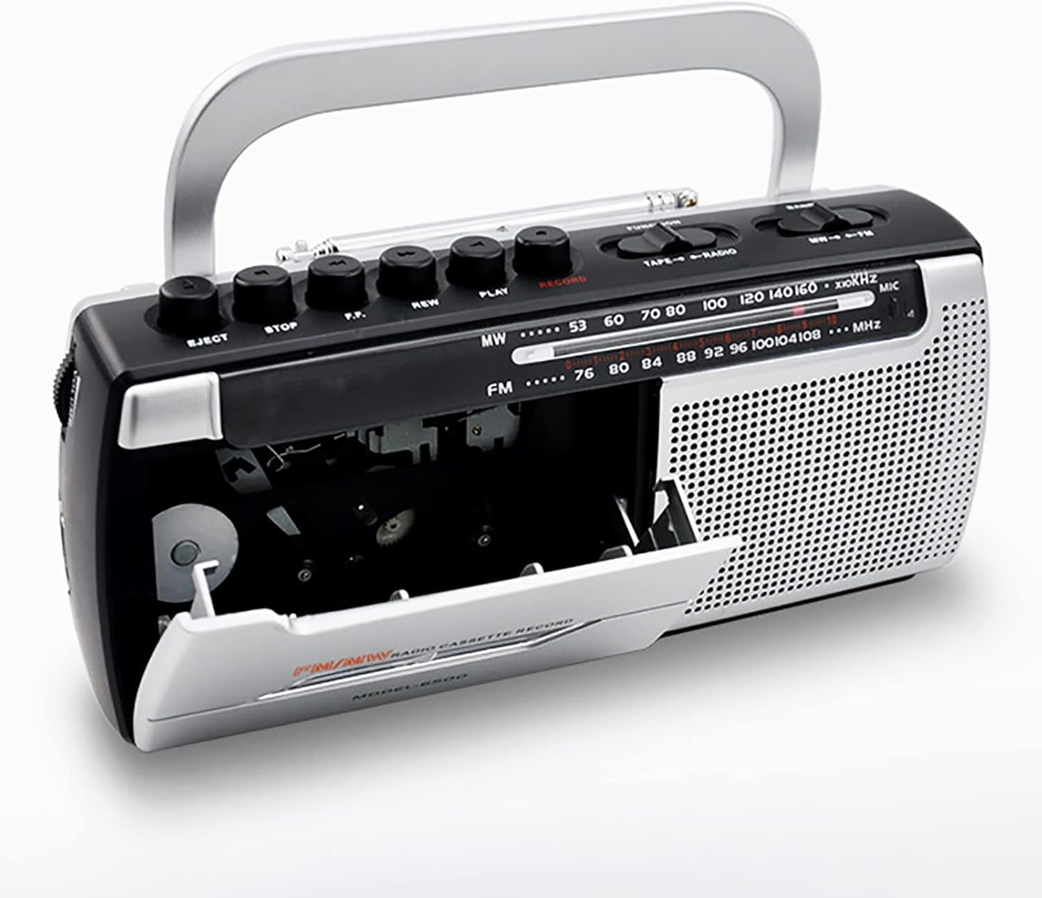 HDCCDM Tape Recorder, Portable Cassette Player, Built-in Speaker Microphone, for Music, Language Learning, Teacher Lessons, Gift for Students and Elderly People