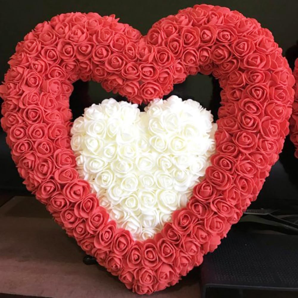 432 Pcs Mini Artificial Rose Flower Heads Real Looking Foam Fake Roses Heads for DIY Wedding Flowers Accessories Bridal Hair Clips Headbands Dress Decoration(White) - Image 3