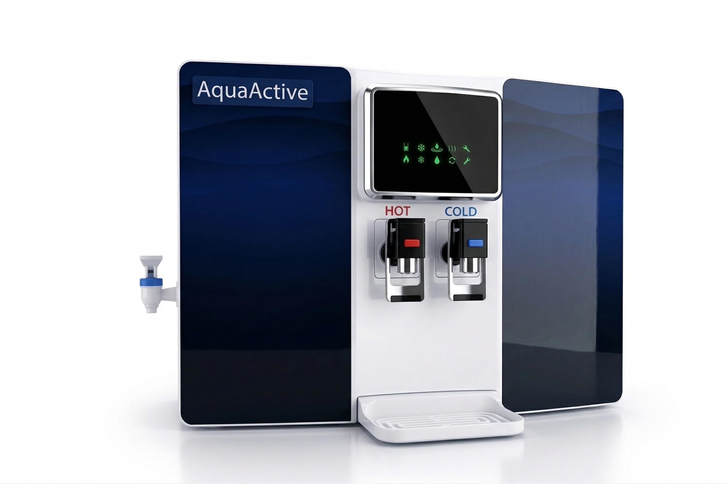 Aqua Active Smart Hot Normal Cold Water Purifier100 GPD(Blue) RO+PH+UV+SED+GAC+ACB+MI+Iron Removar+Alkaline, 12L (Blue)-image-46