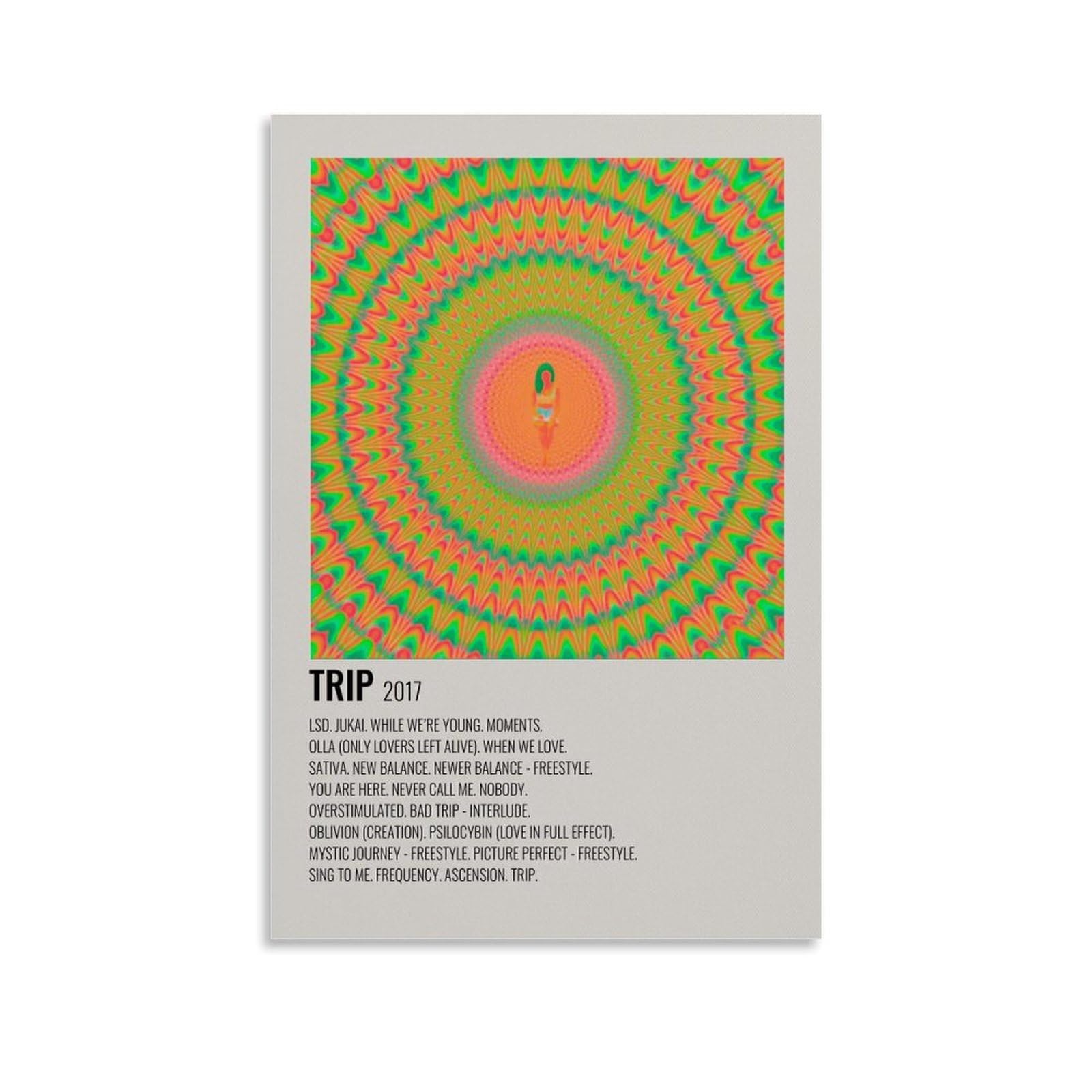 Jhene Aiko Poster Trip Album Canvas Art Poster And Wall Art Hanging Decor for Modern Family Corridor Posters 12x18inch(30x45cm)