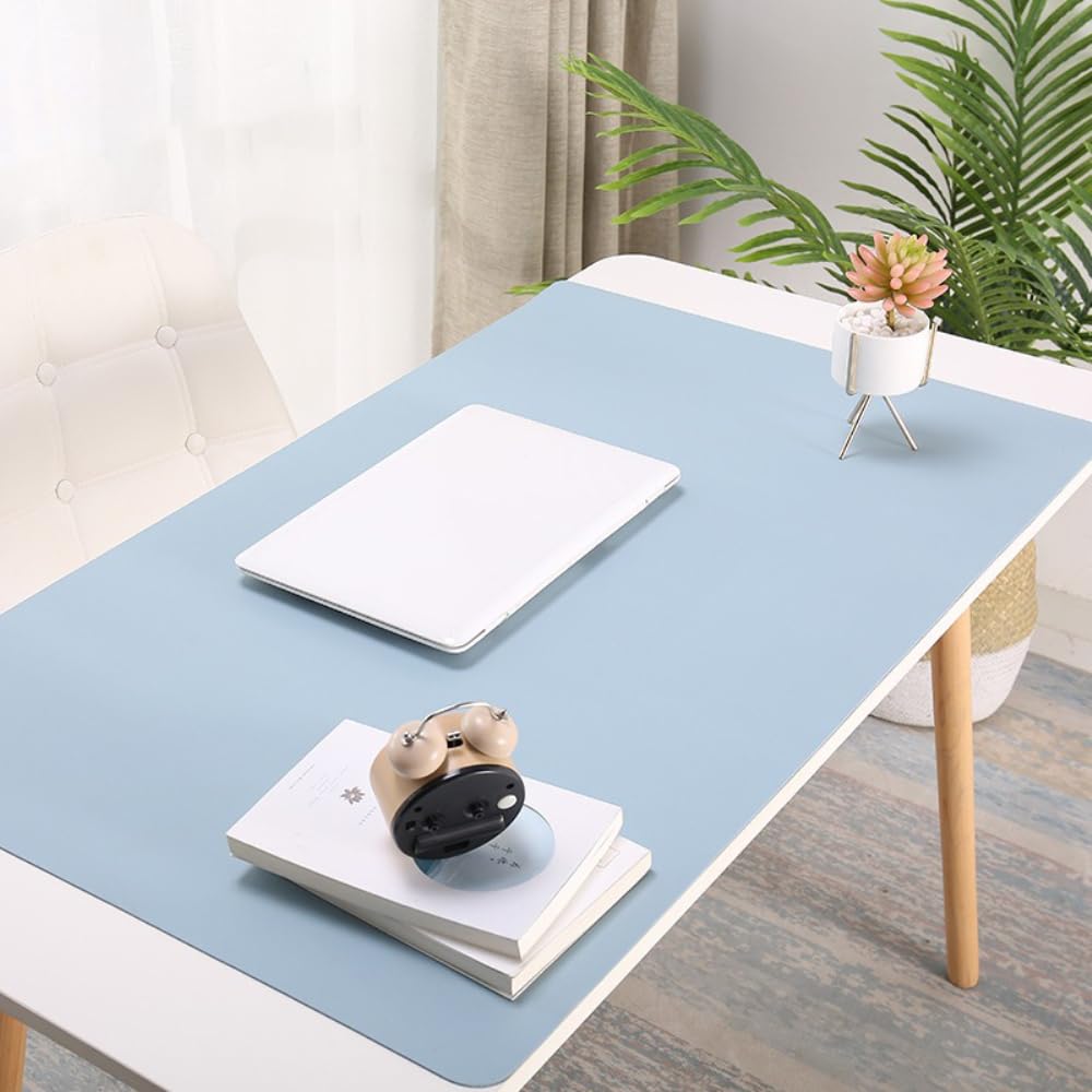 Tapis antidérapant lavable bleu clair : protégez votre table des taches et rayures