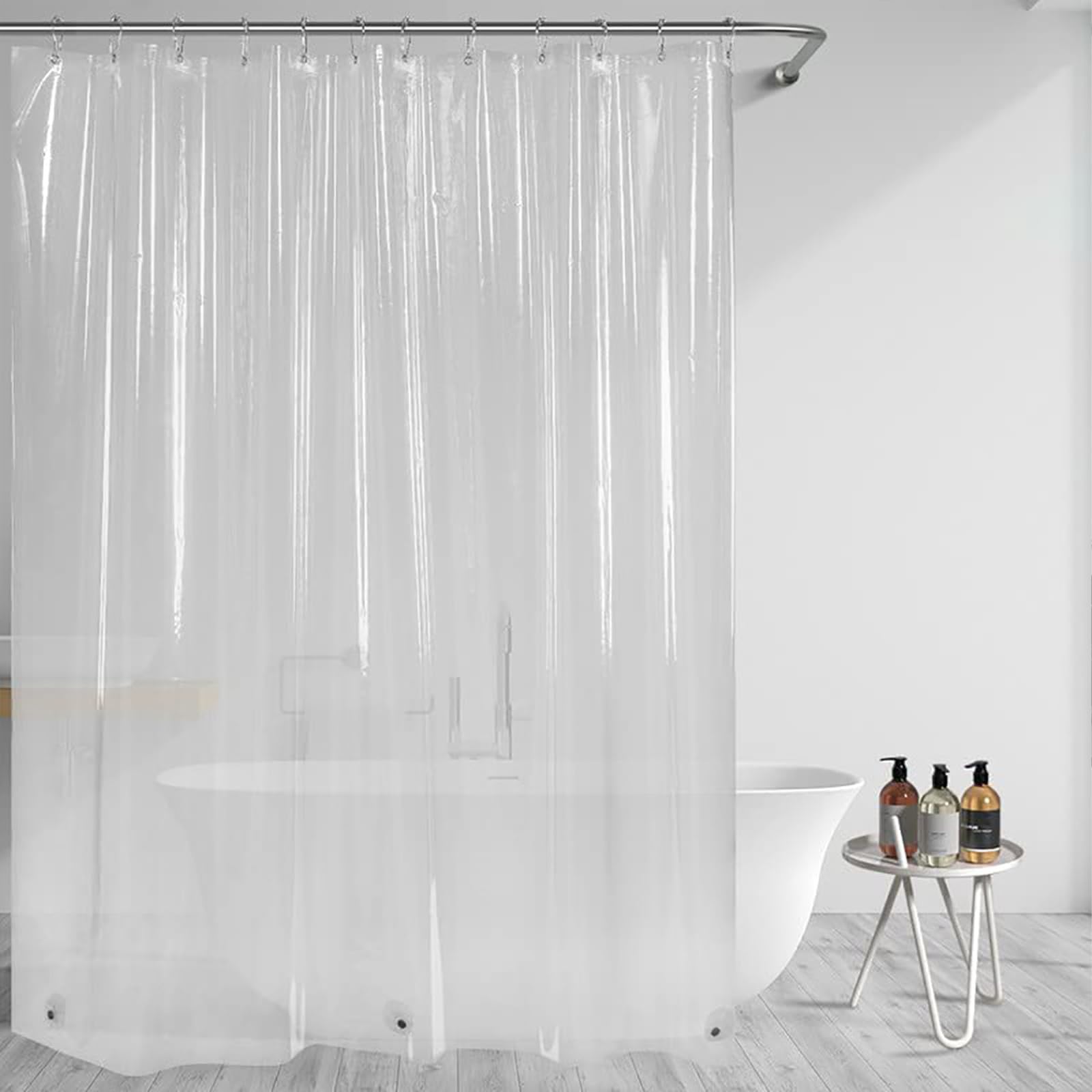 Tenda Doccia Trasparente Anti-muffa - 180x200 Cm, Con Magnetini E Asciugatura Rapida